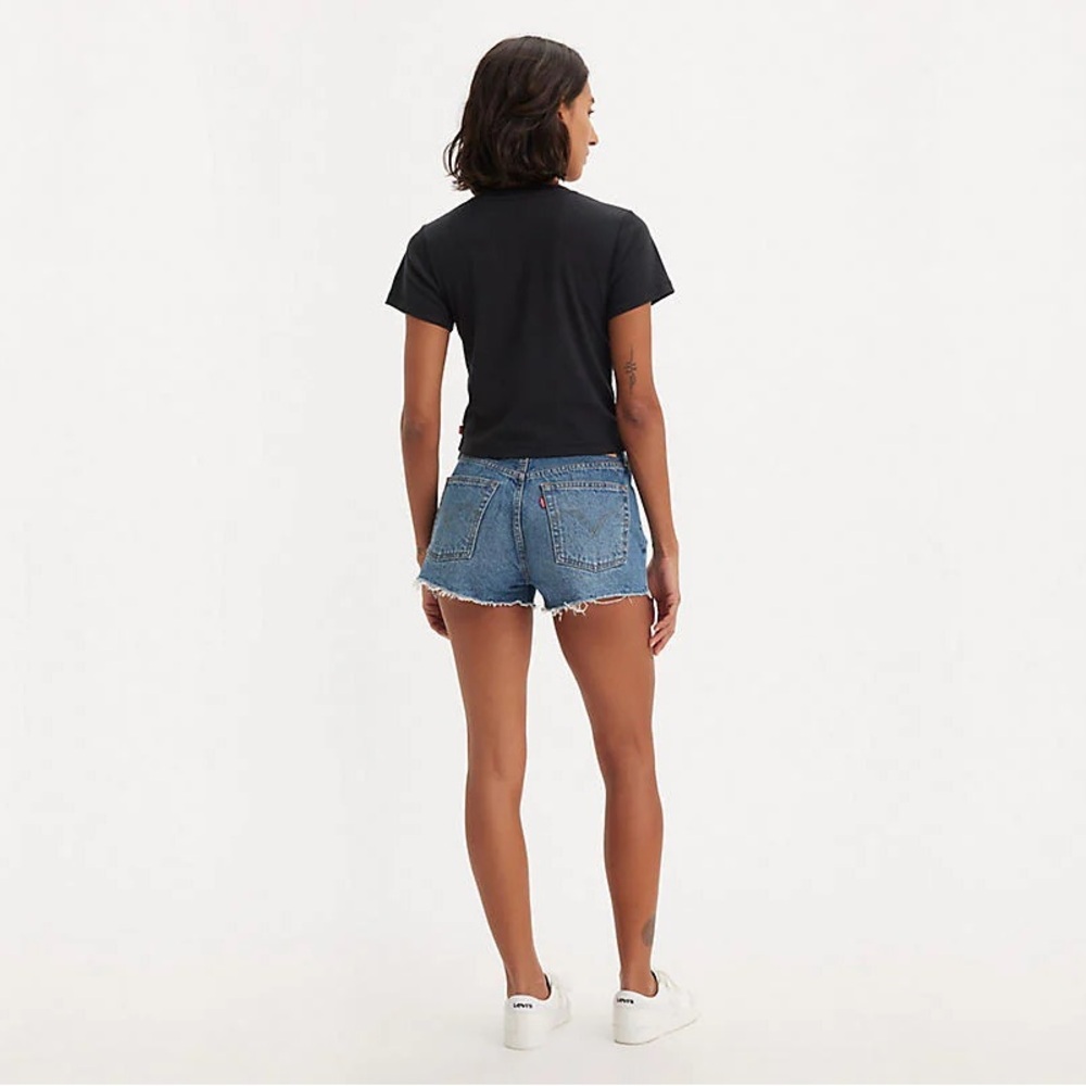 LEVI’S 501 High Rise Distressed Raw Hem Button Fly With Pockets Size 32 NEW - Picture 11 of 11
